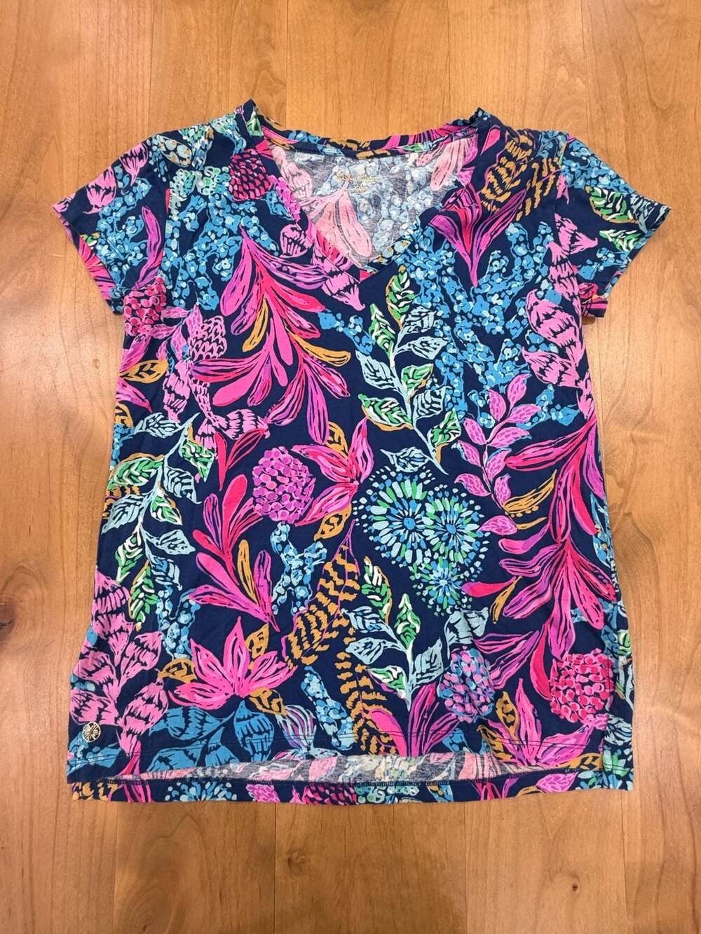 Lilly Pulitzer Meredith Tee Aegean Navy Calypso Coast